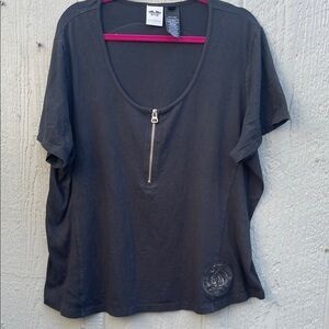 Harley Davidson Black Zipper Women’s  Top